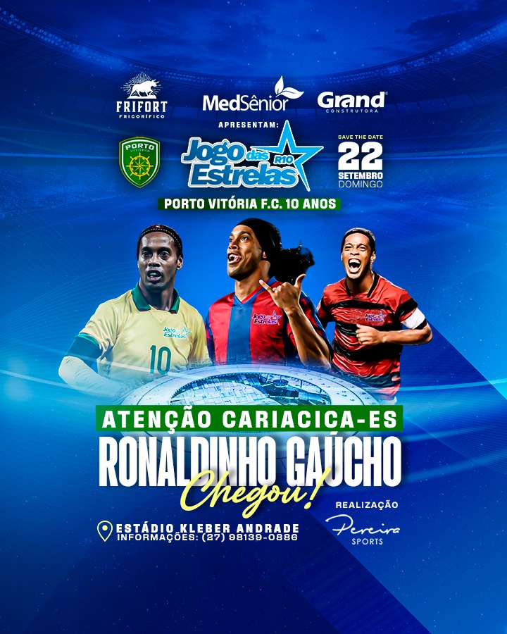 WhatsApp Image 2024 07 09 at 10.07.37 - Ingressos pro Jogo das Estrelas com Ronaldinho serão vendidos a partir desta quinta (18)