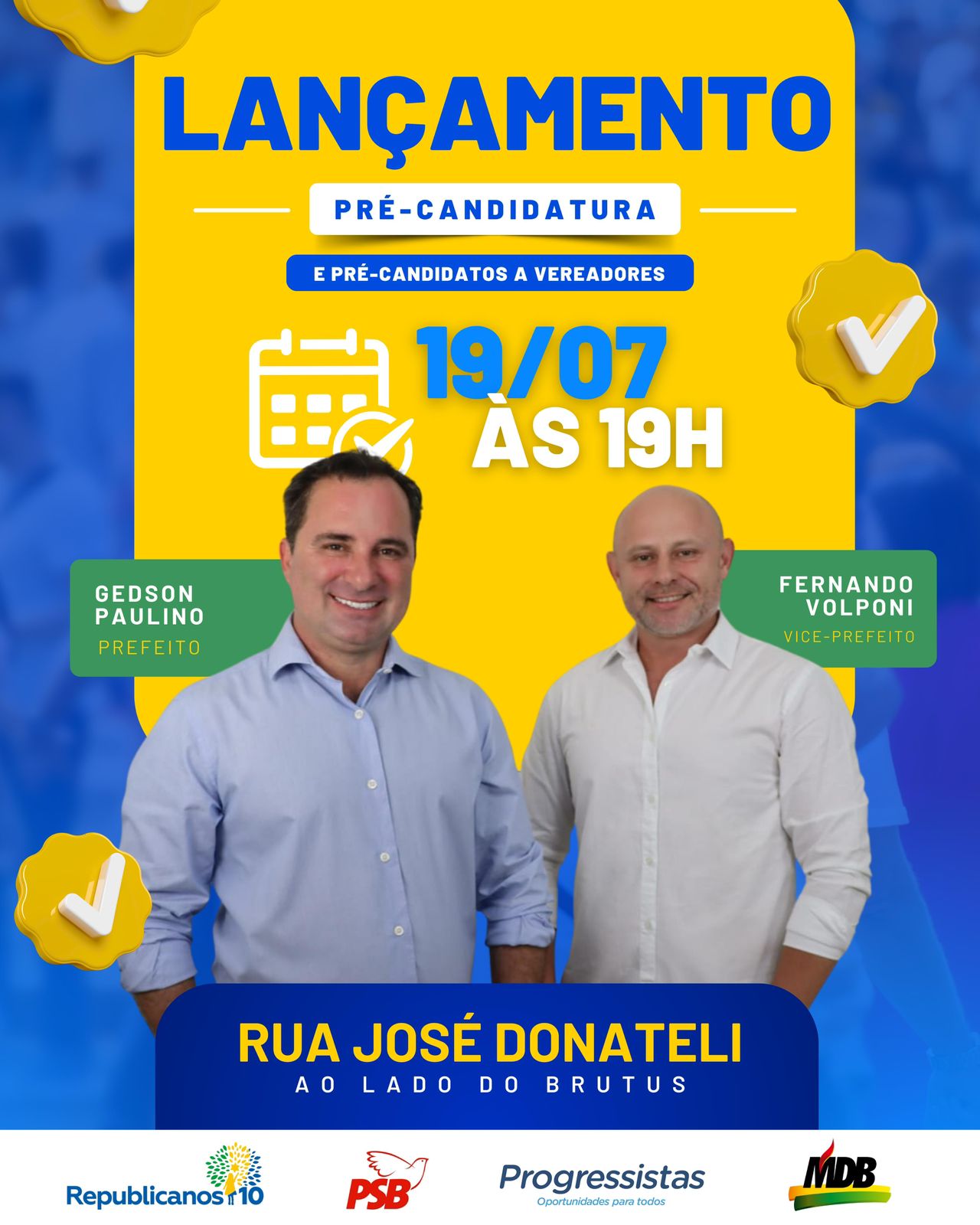 Gedson e Fernando lançam pré-candidaturas em Iconha