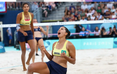 duda e ana patricia volei de praia 400x255 - Paris 2024: Duda e Ana Patrícia fecham 1ª fase com aproveitamento 100%