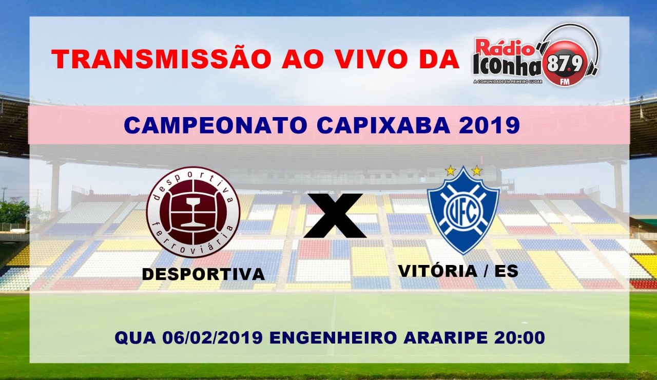 Rádio Iconha FM 87,9 transmite Desportiva x Vitória nesta quarta.